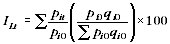 Equation - Laspeyres index price relatives