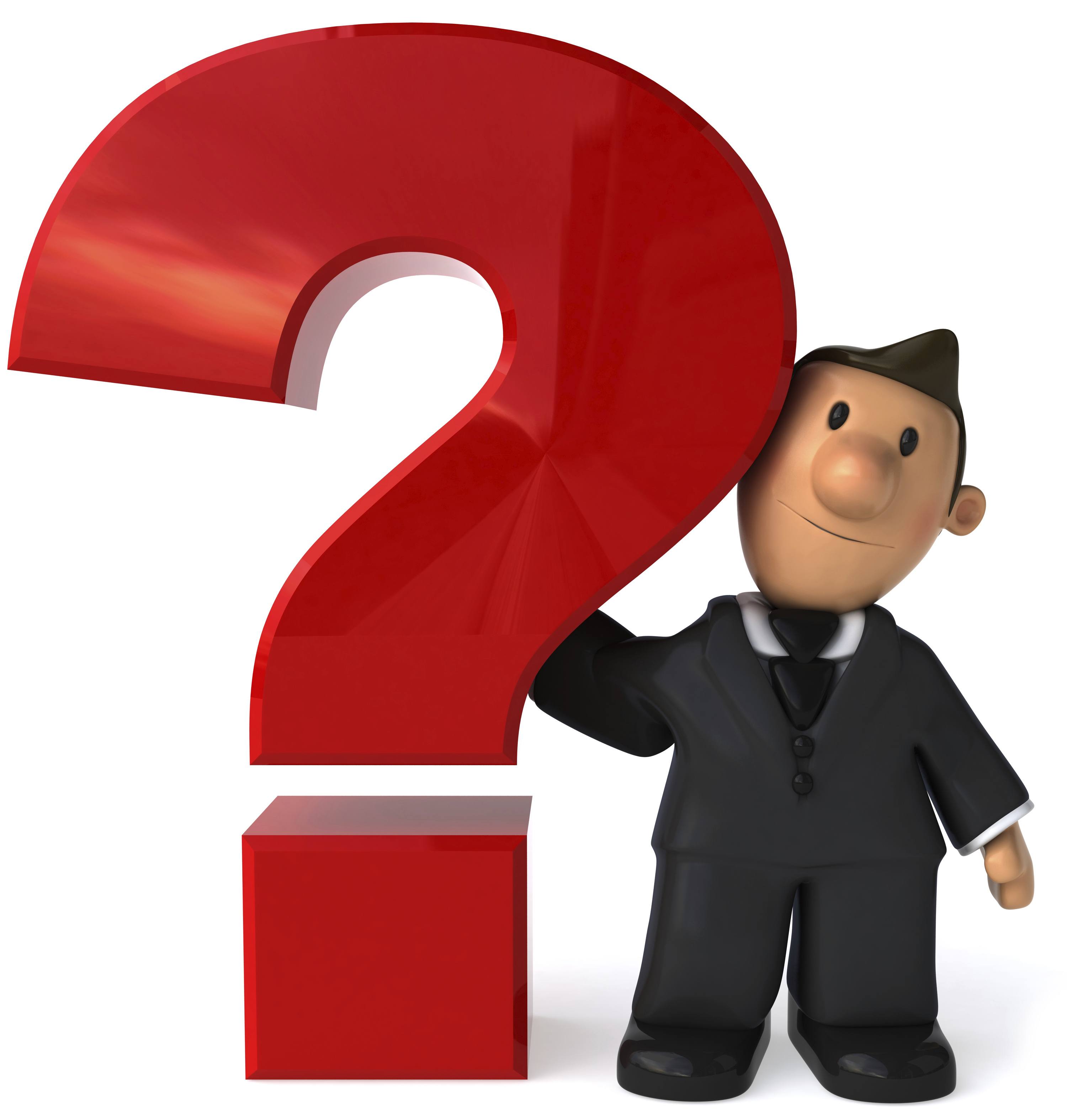 Image: Man with giant question mark