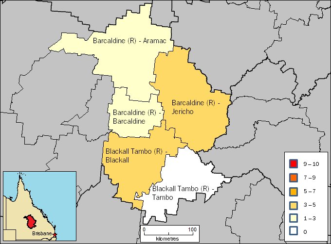Image: Map of Barcaldine and Blackall region in Queensland