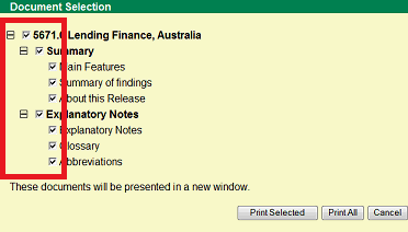 Product option screen