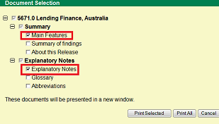 Mixed selection screen