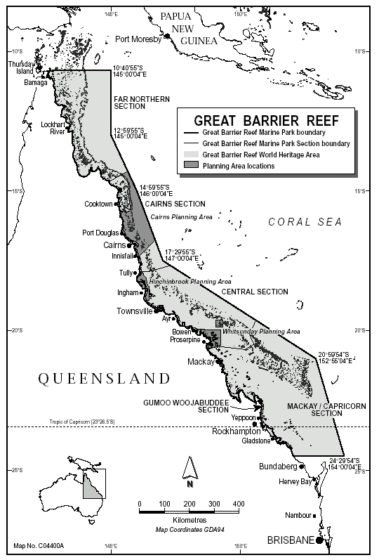Map - S22.1 THE GREAT BARRIER REEF