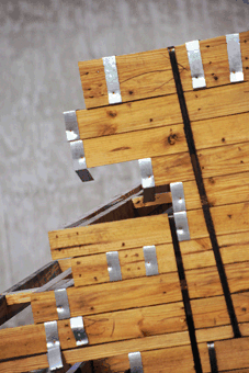 A stack of timber planks