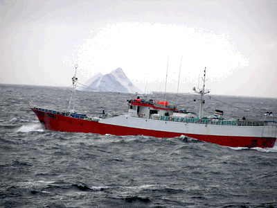 The Uruguayan-flagged fishing vessel Viarsa 1 was pursued across the Southern Ocean, beyond the tip of South Africa and into the South Atlantic Ocean for more than 21 days, in August 2003.  Customs.