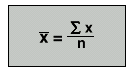 Equation: the mean of a discrete varible.