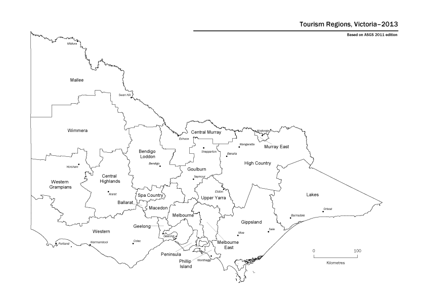 Tourism Regions, Victoria–2013