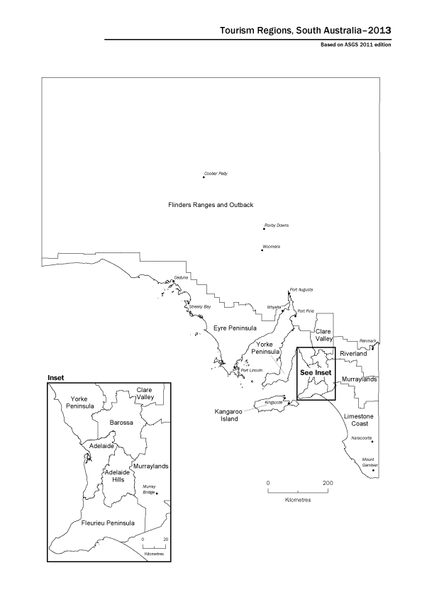 Tourism Regions, South Australia–2013