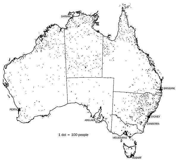 Map 5.20: INDIGENOUS POPULATION(a) DISTRIBUTION - 30 June 2001