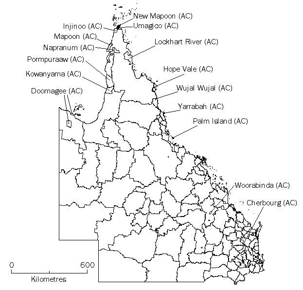 Map: Aborigional councils