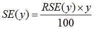 Equation 8. 2014–15 NATSISS: Standard error (SE) formula, used to calculate test statistic for significance testing