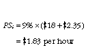 Equation: Price of superannuation example equation