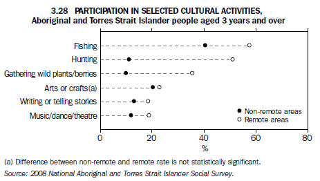 3.28 PARTICIPATION IN SELECTED CULTURAL ACTIVITIES, Aboriginal and Torres Strait Islander people aged 3 years and over