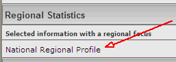 Image: National Regional Profile link from ABS Home page