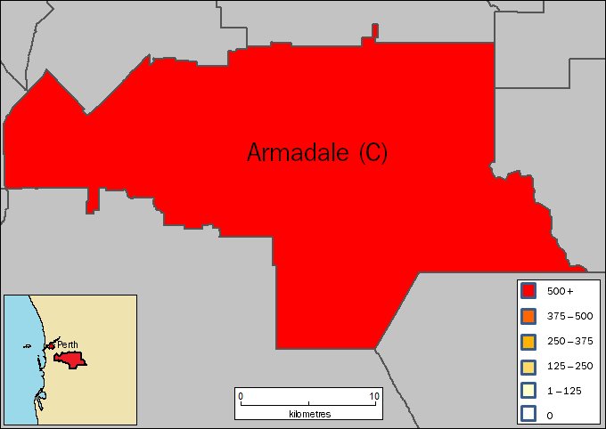 Image:Map of City of Armadale in Western Australia