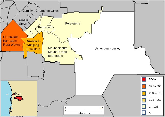 Image:Map of Armadale region in Western Australia