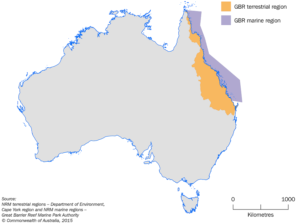 Figure 1: Study region - Great Barrier Reef Region