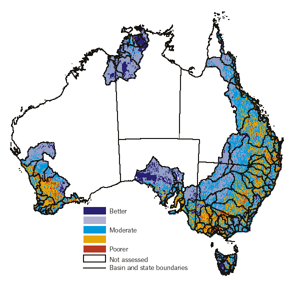 Map - S14.1   CATCHMENT CONDITION FOR 5 KM x 5 KM CELLS
