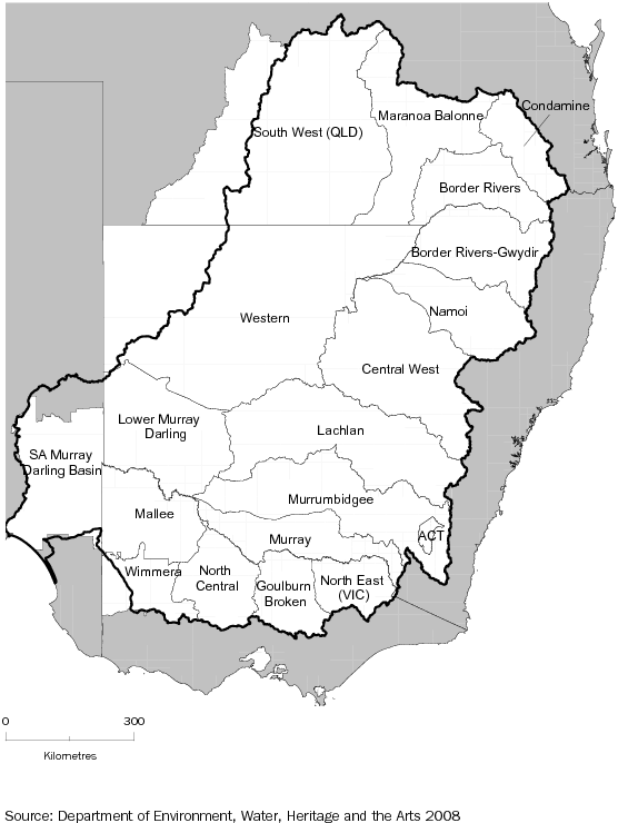Diagram: 4.1 Natural Resource Management regions forming the Murray-Darling Basin