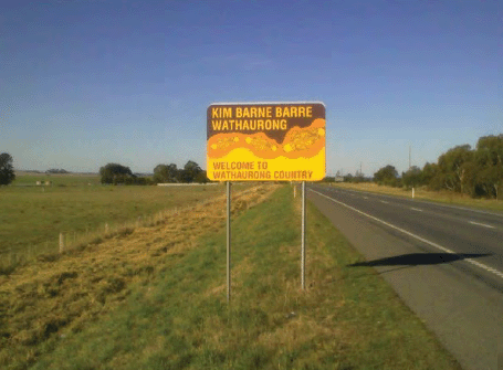  Welcome sign at the boundary of Wathaurong Country. 