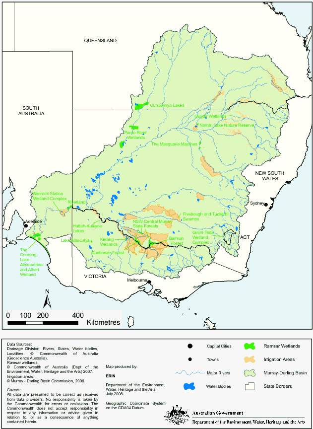 Diagram: 2.16 Environmental Water Assets—Murray–Darling Basin – 2008