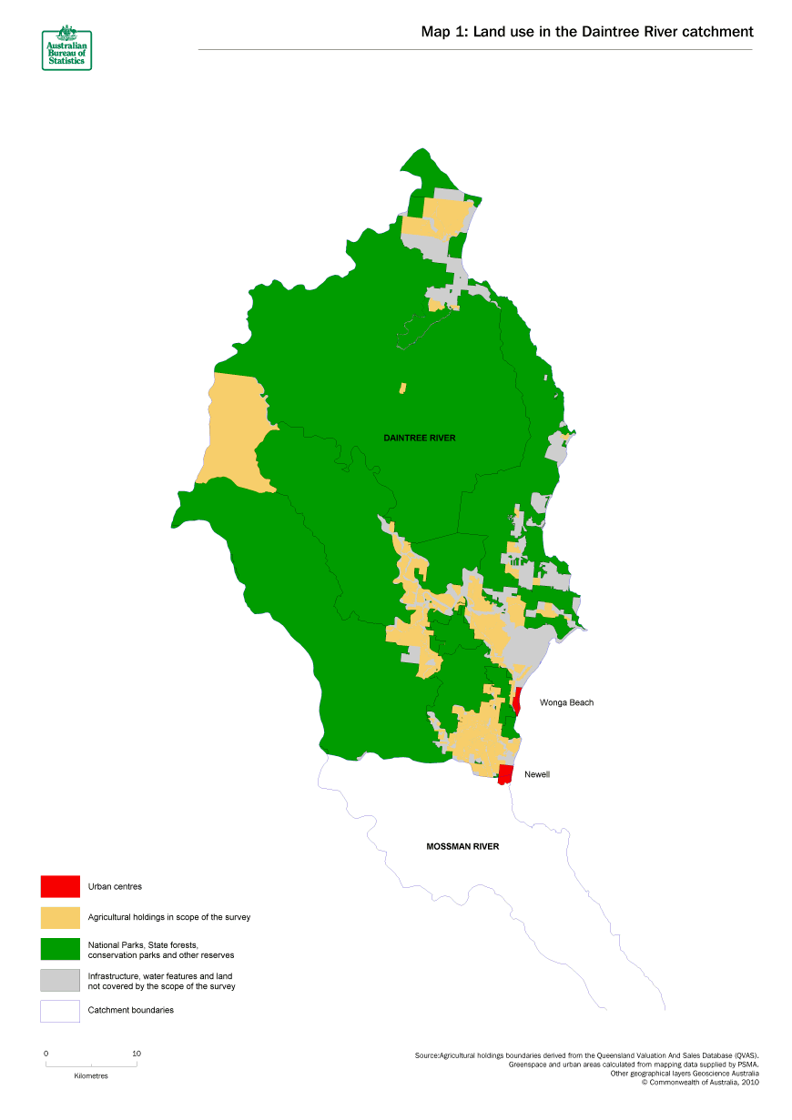 Map 1 Land use in the Daintree River catchment