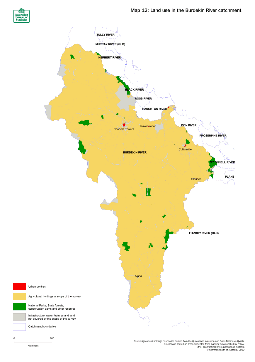 Map 12 Land use in the Burdeking River catchment