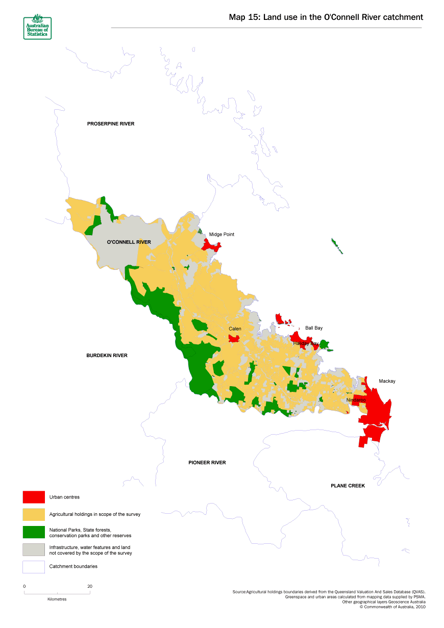 Map 15 Land use in the O'Connell River catchment