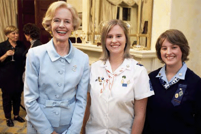 Her Excellency, Ms. Quentin Bryce, Governor-General of Australia and Patron of Girl Guides Australia with young Guiding women.