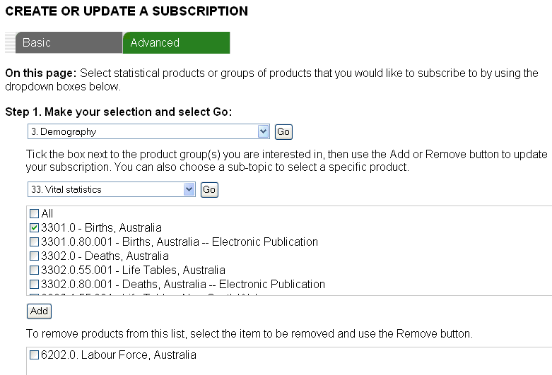 Screenshot of email notification system