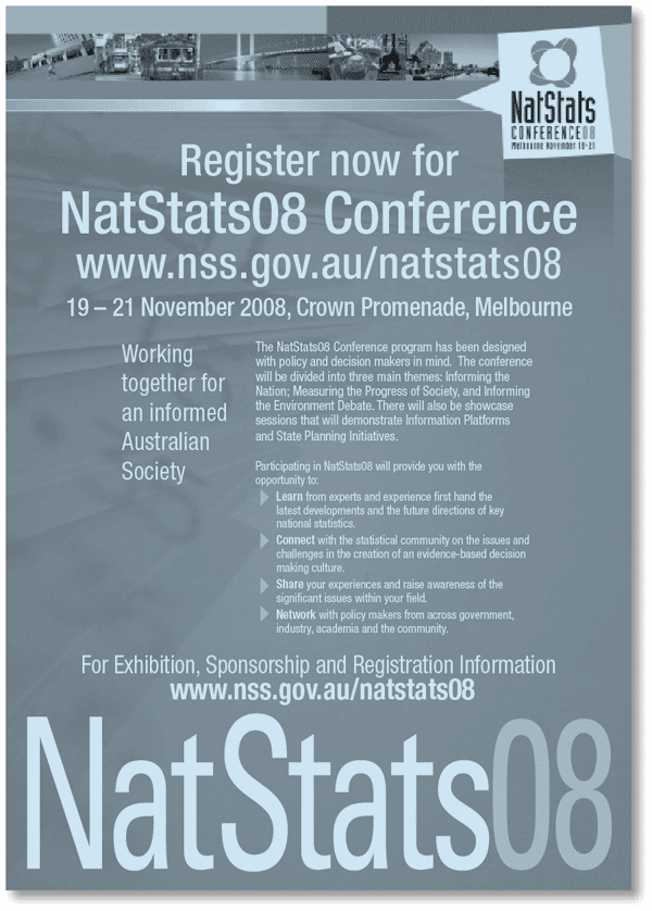 Image of NatStats08 Conference advertisement