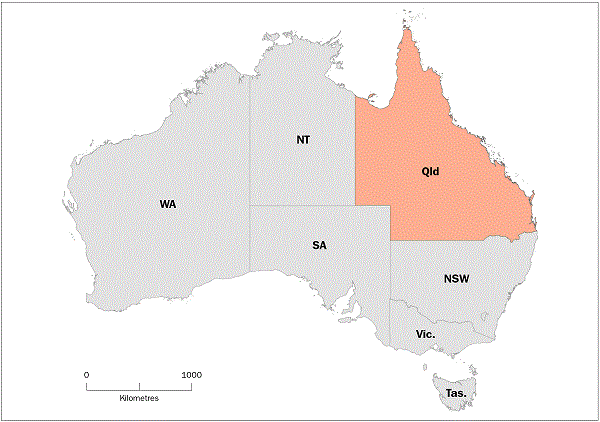 Figure 1 Study region (Queensland, Australia)