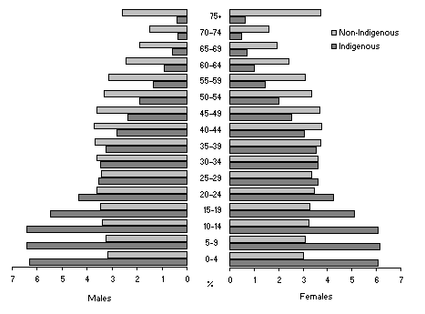 Diagram: ESTIMATED RESIDENT POPULATION BY AGE
