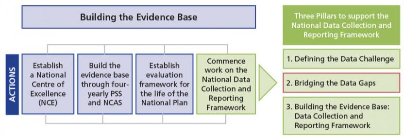 Bridging the data gaps is the second stage in building the evidence base as part of the national data collection and reporting framework