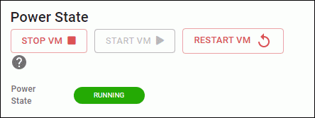 Restart VM button