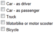 Example: Check boxes