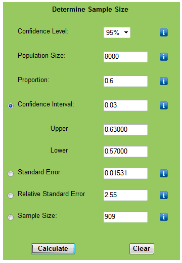 Image: Small business stratum calculation after calcuate