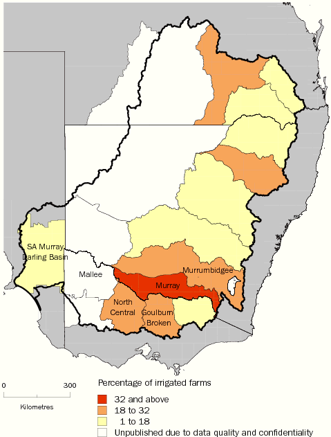 Diagram: 4.33 Farms that changed laser levelling practices, by NRM region—Murray-Darling Basin—2004–05