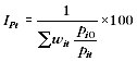 Equation - Paasche index