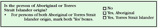 Image: Standard Indigenous Question wording and response options