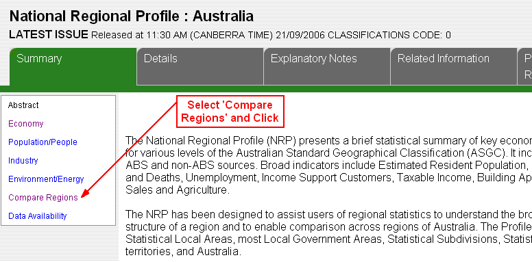 Image 3: NRP: Australia, Compare Regions