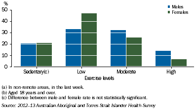 Graph: Exercise Levels by Sex