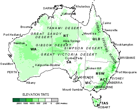 Image - 1.4   AUSTRALIA, Elevation