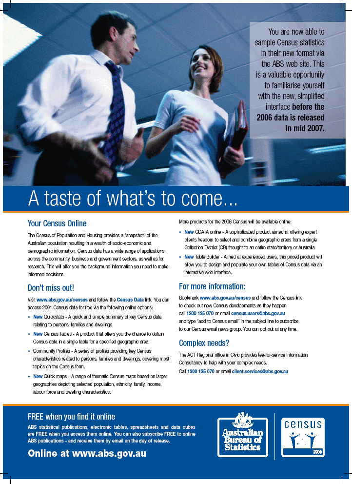 Image: A taste of what's to come, Census 2006