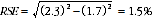 Equation: Example calculation of relative standard errors of proportions