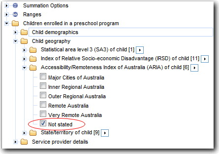 Image: ARIA of child data item
