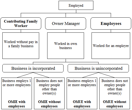 Flowchart 3: showing how Census Questionnaire Module derives Employed