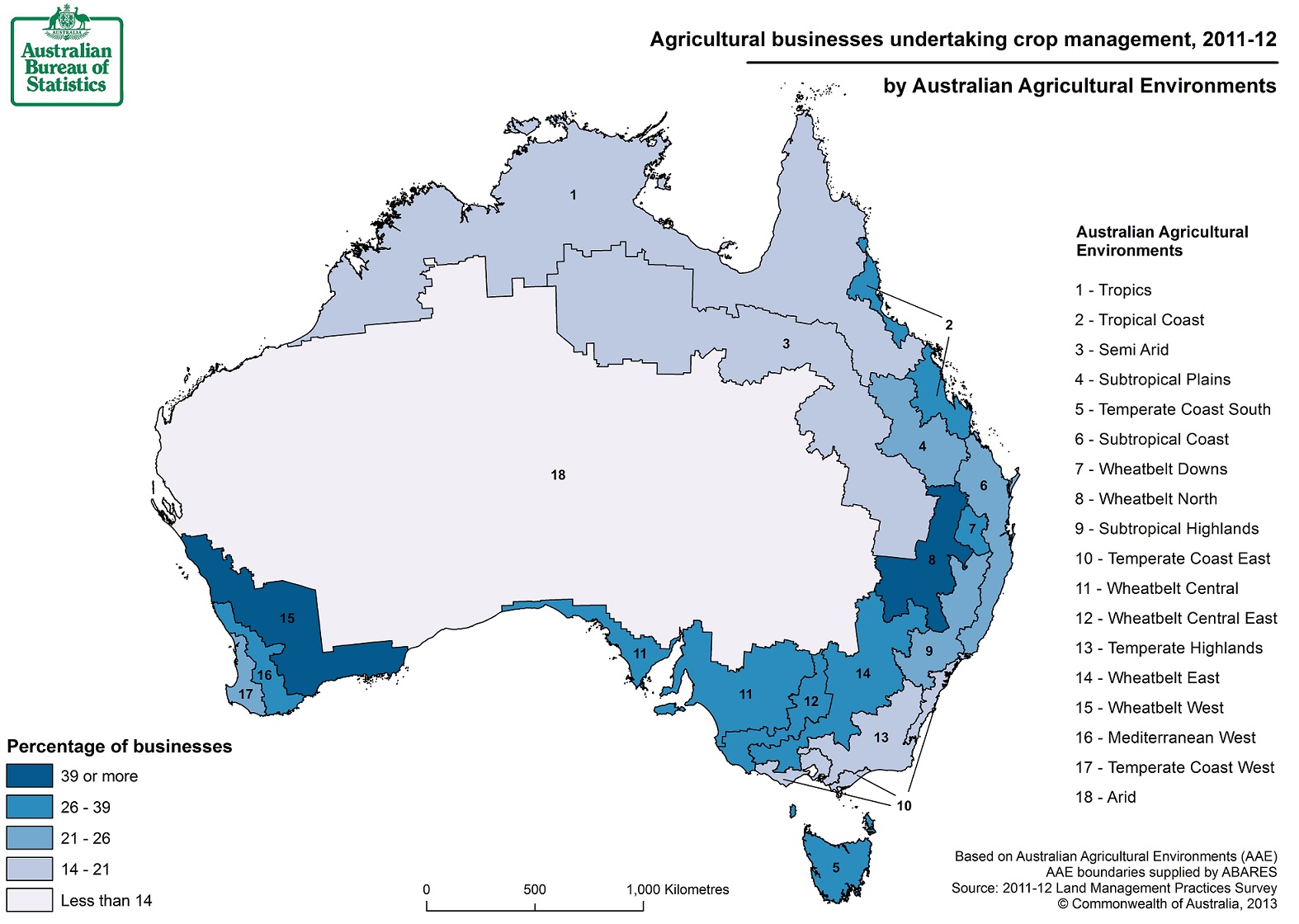 Image: Map of crop management