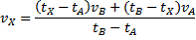Formula 3.2 (to find the value of vX, simplified)
