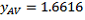 Equation: yAV= 1.6616