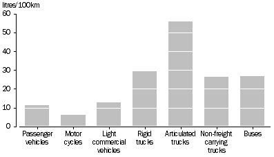 Average fuel consumptiion, Type of vehicle-Year ended 31 October 2006